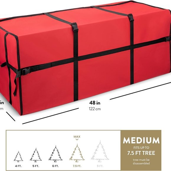 Christmas Tree Storage Bag 7.5 Ft - Artificial Disassembled Christmas Tree Stora - Picture 3 of 8